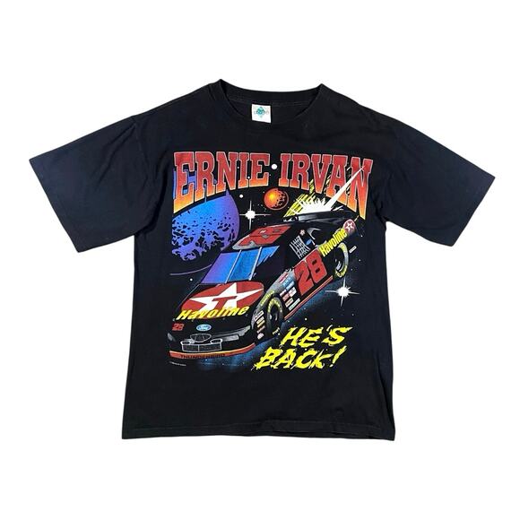 Vintage 90s NASCAR Ernie Irvan Graphic T-shirt - L - Picture 1 of 5